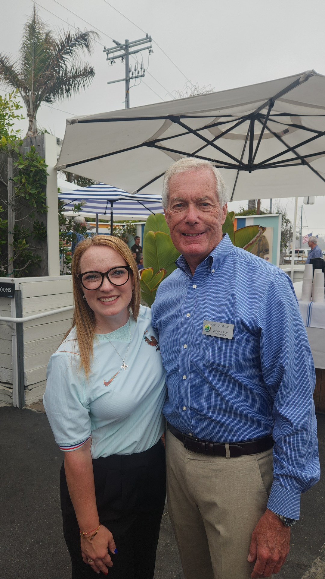 Doug Stewart with Supervisor Lindsey Horvath